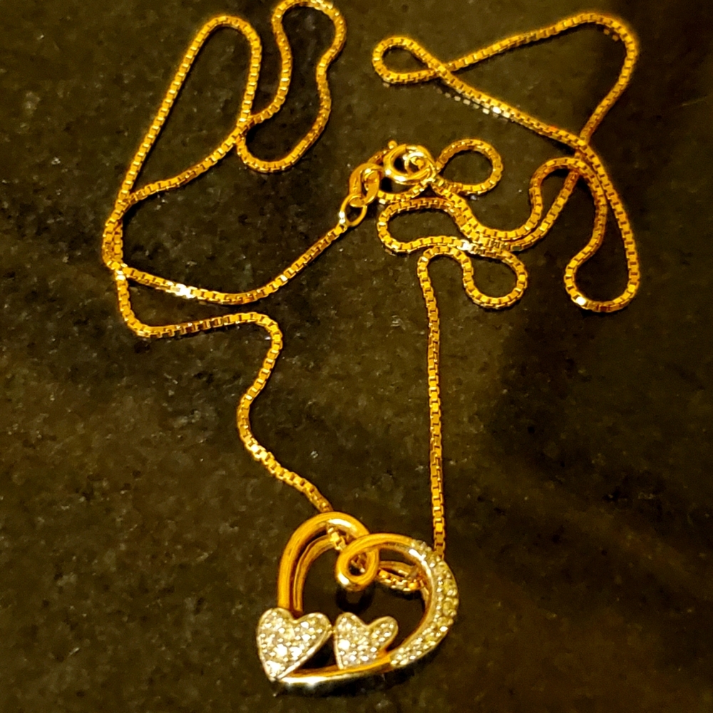 18k real gold Diamond necklace